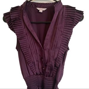 Candies Purple Blouse w/ Belt, Size S